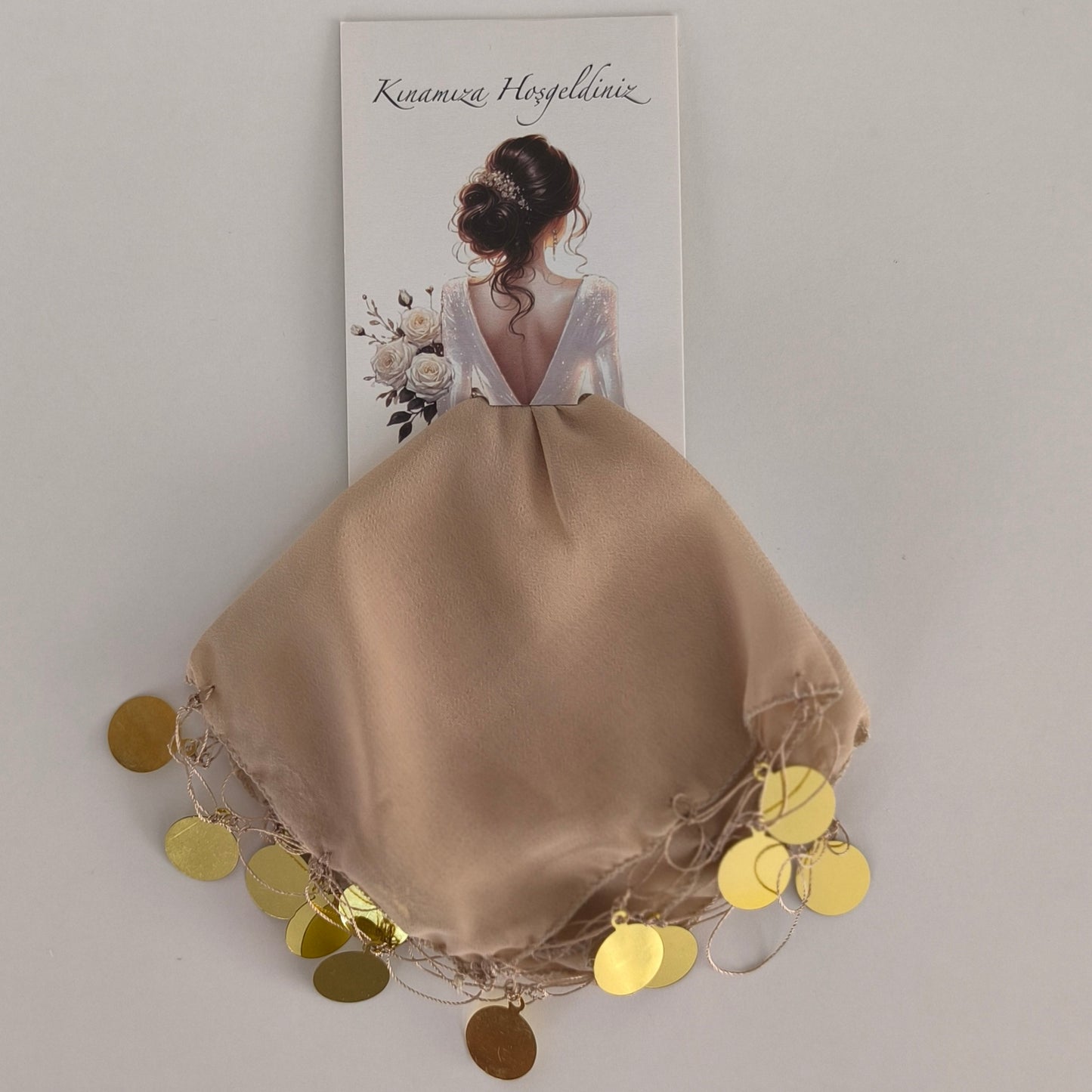 10x Kina Hatirasi Set Elegantes Henna Nacht Andenken Karte Mendili Tanztücher Dügün Hochzeit Verlobung