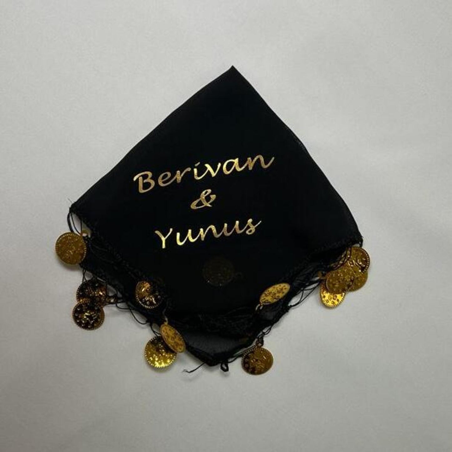 10x Personalisiert Luxus Halay Mendili goldene Schrift Tanztücher Dügün Hochzeit Verlobung Kina Mendil