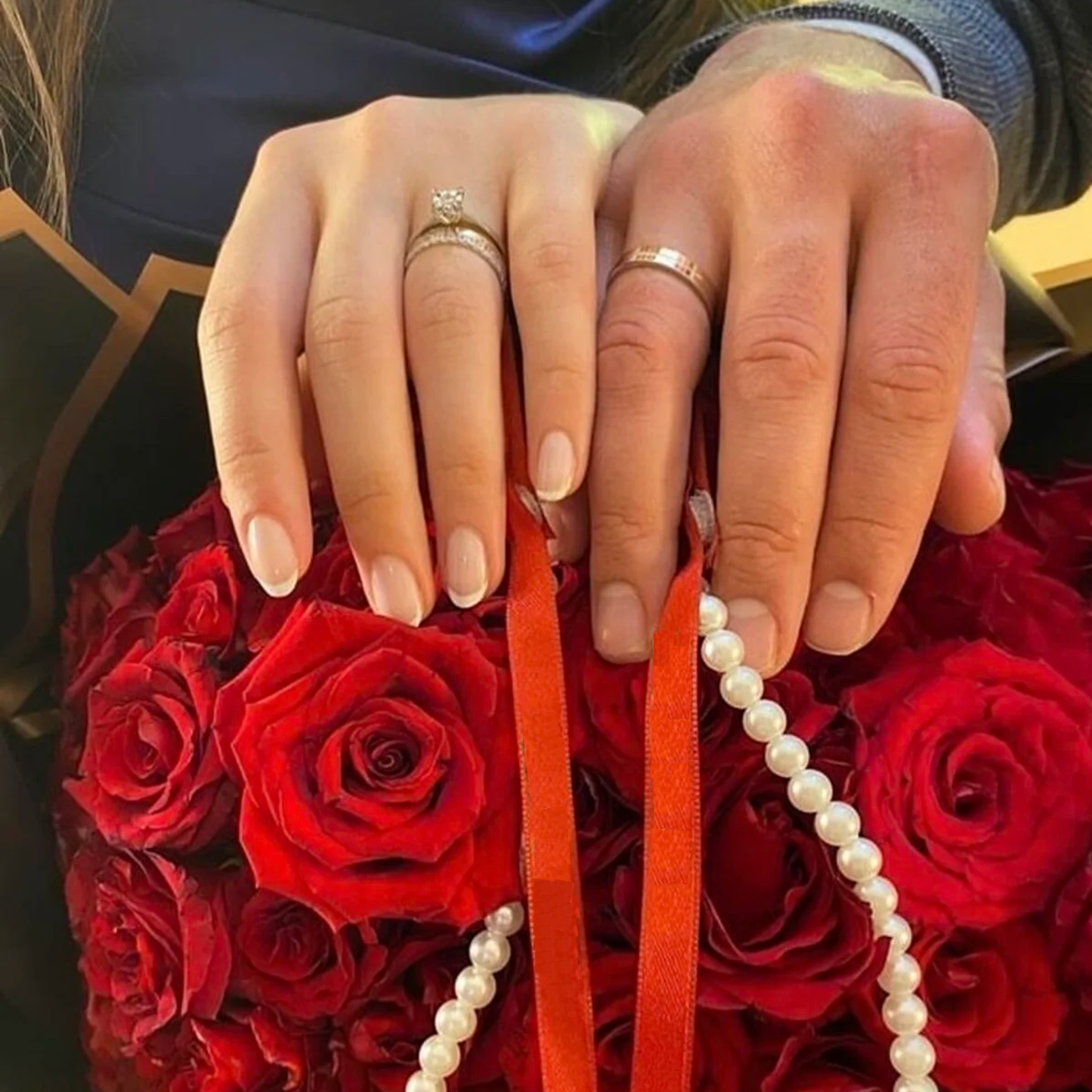 Elegantes Verlobungsband, Ringband mit Perlen - Nisan Kurdelesi, Söz Yüzük, Incili Kurdelesi Verlobung, Hochzeit, Wedding, Standesamt