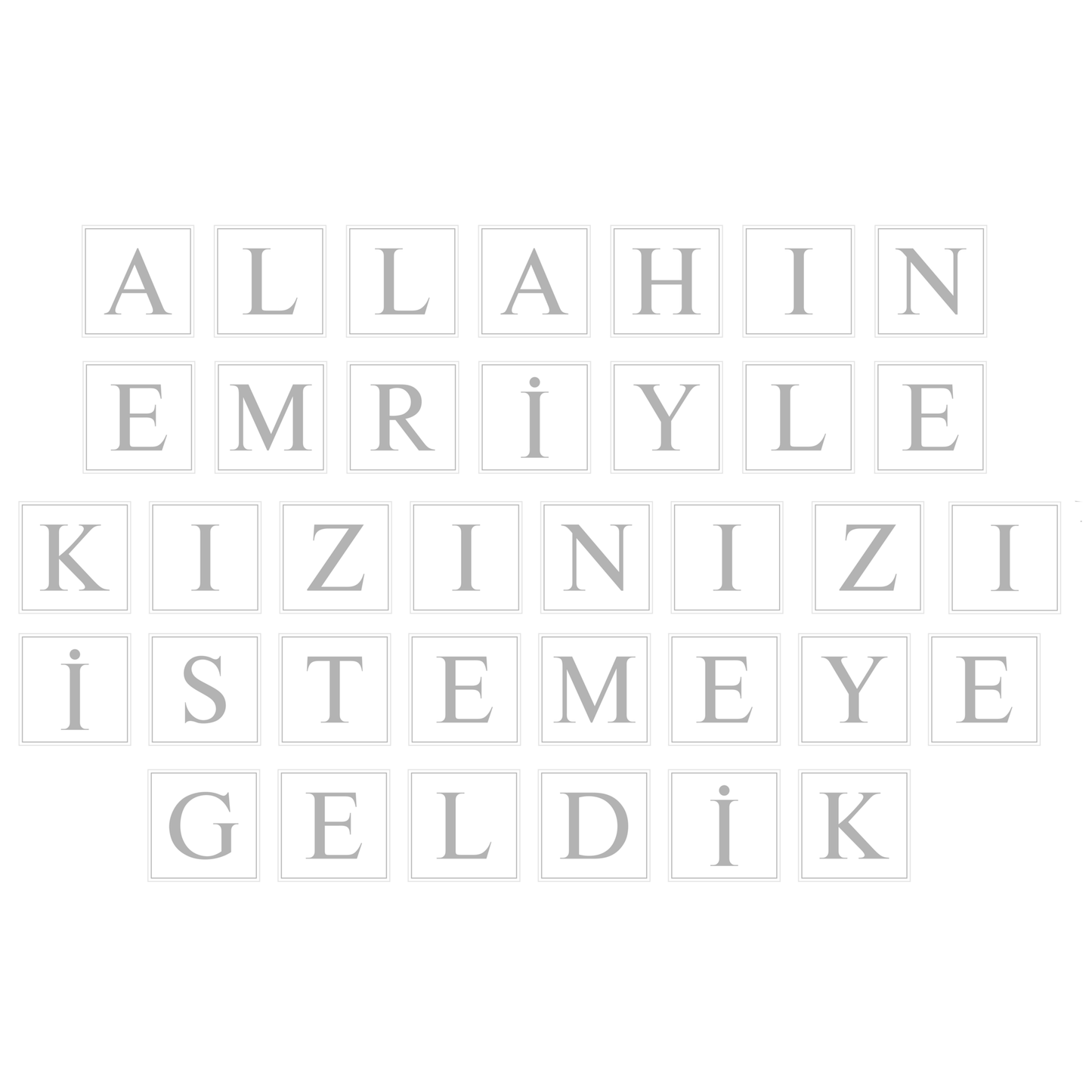 Allahın Emri Etiketten Set – 36 Selbstklebende Aufkleber für Verlobung, Kız İsteme, Geschenke & Schokolade