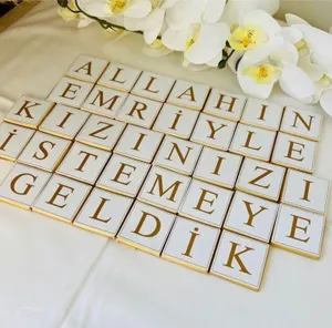 Verlobungsschokolade ohne Tablet Traditionelle Türkische Kultur Kiz Isteme Aufkleber Verlobung Allahin Emriyle Kizinizi Istemeye Geldik