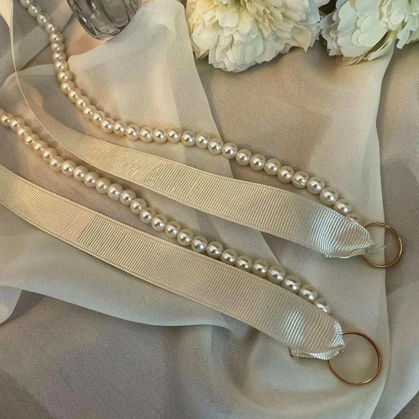 Elegantes Verlobungsband, Ringband mit Perlen - Nisan Kurdelesi, Söz Yüzük, Incili Kurdelesi Verlobung, Hochzeit, Wedding, Standesamt