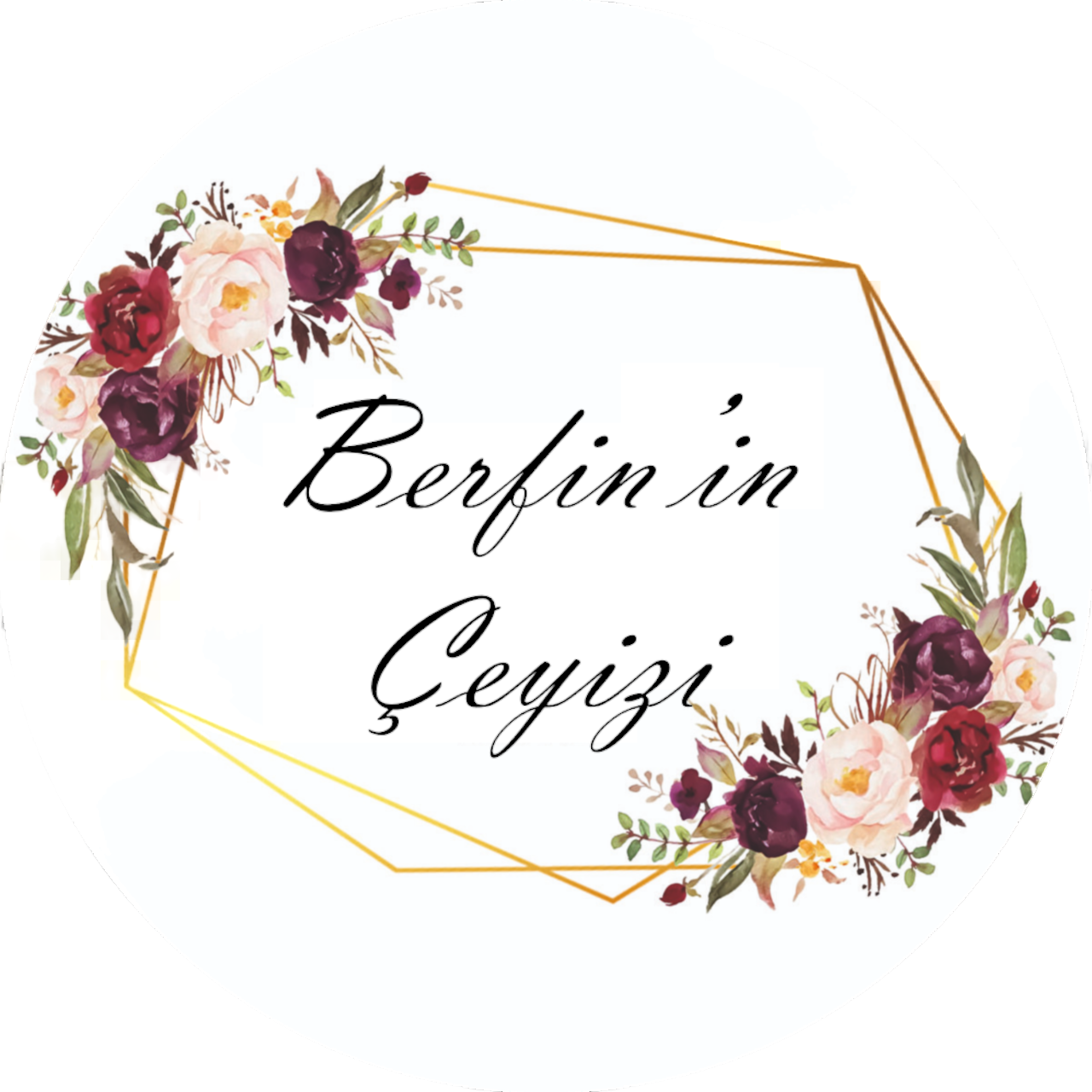 Çeyiz Aufkleber DIN A4 30 x 21 cm | Damat und Gelin Bohca 14