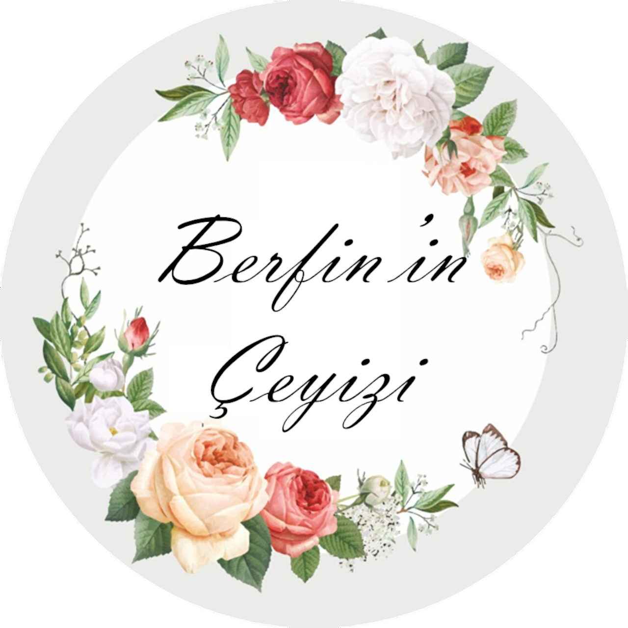 Çeyiz Aufkleber DIN A4 30 x 21 cm | Damat und Gelin Bohca 24