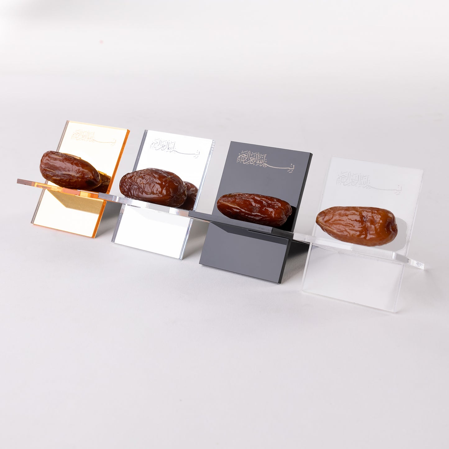 Dattelhalter aus hochwertigem Plexi– Elegante Aufbewahrung und Präsentation von Datteln, Ideal für Küche, Ramadan, Bismillahirrahmanirrahim Dattelteller Datteltelständer Dattelhalter
