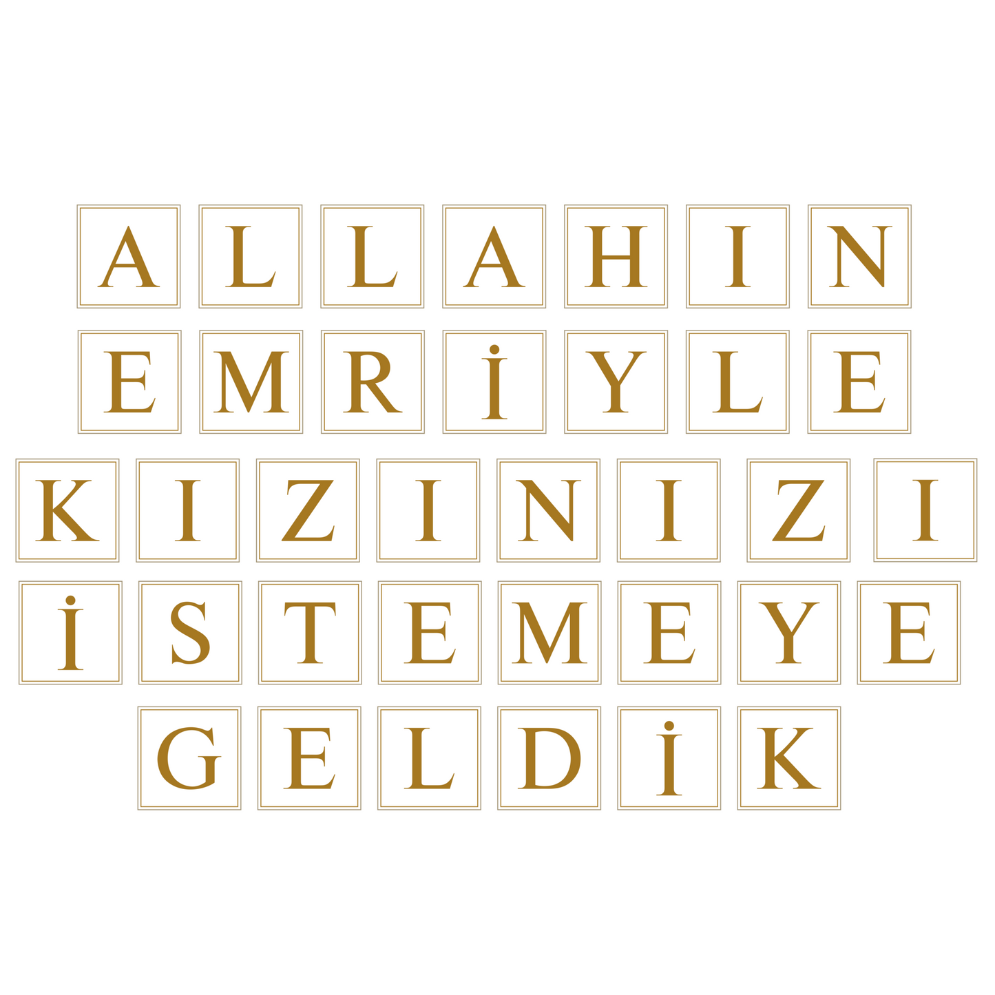 Allahın Emri Etiketten Set – 36 Selbstklebende Aufkleber für Verlobung, Kız İsteme, Geschenke & Schokolade