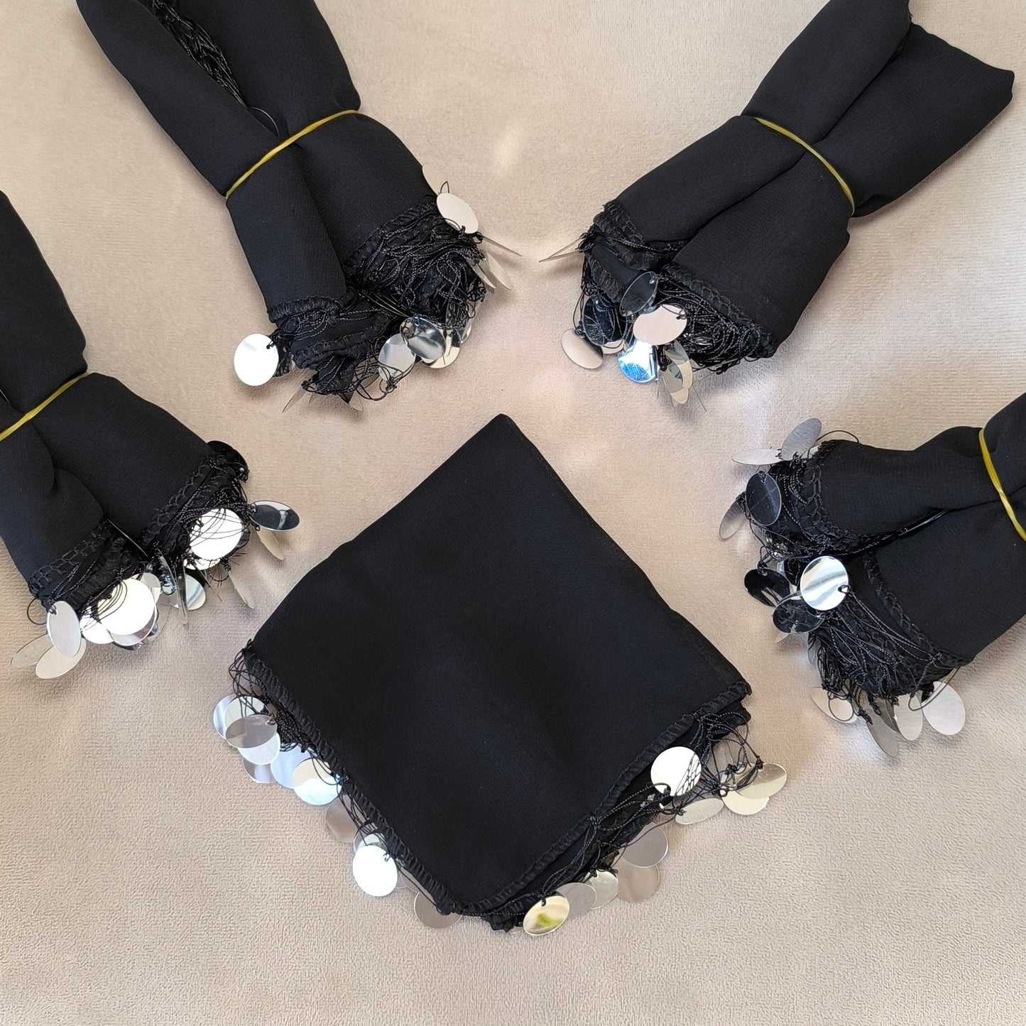 10x Halay Mendili groß 20x20 cm Tanztücher Dügün Hochzeit Verlobung Kina Mendil