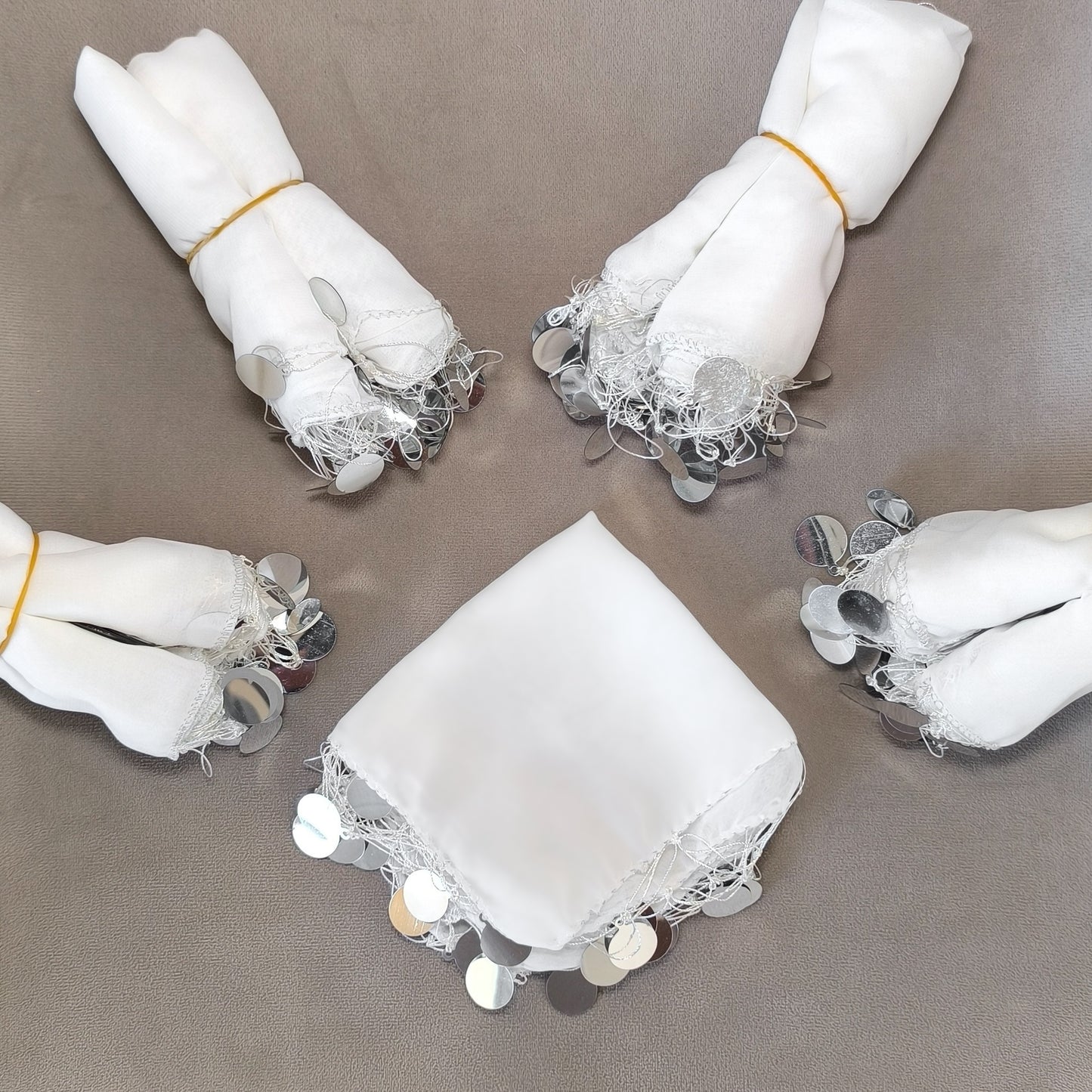 10x Halay Mendili groß 20x20 cm Tanztücher Dügün Hochzeit Verlobung Kina Mendil